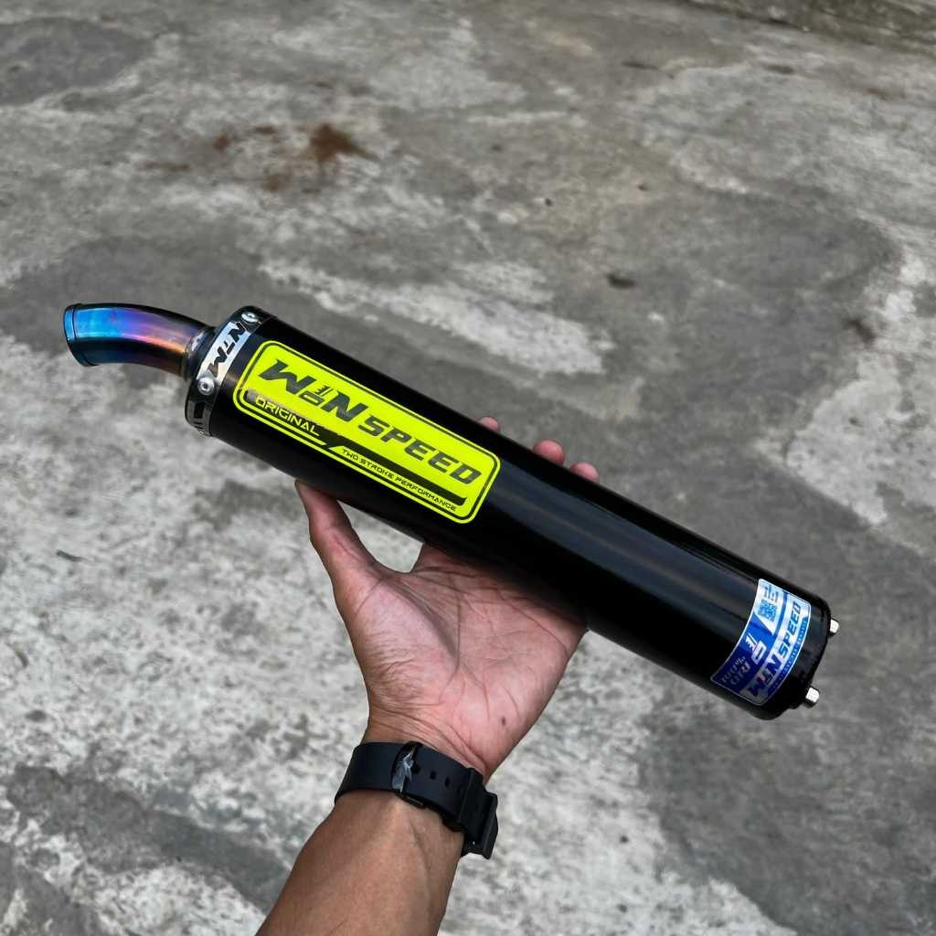 Slinser Silincer Knalpot Ninja RR/R/SS/M/KIS/ZX150 Almunium Emblem Emboss Sticker Original WinSpeed 