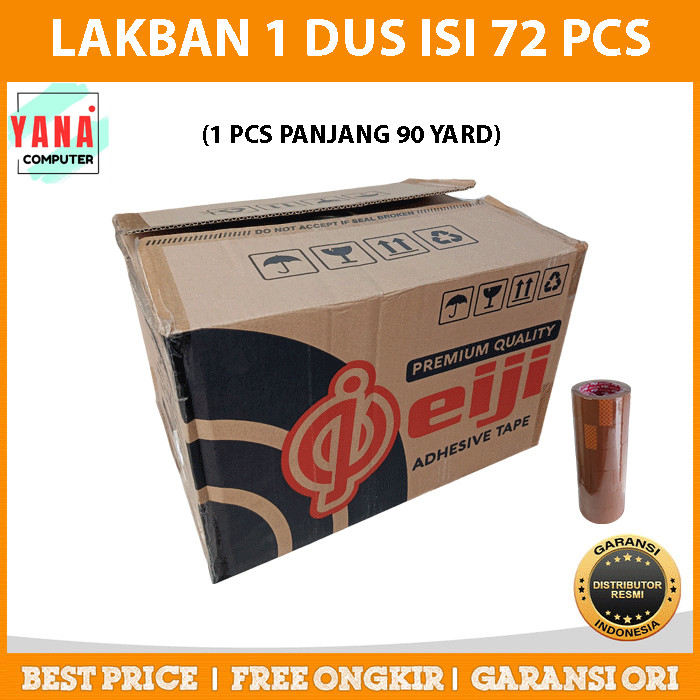 

1 DUS LAKBAN OPP TAPE 2 INCH 90 YARD COKLAT (45MM) - EIJI FO COKLAT
