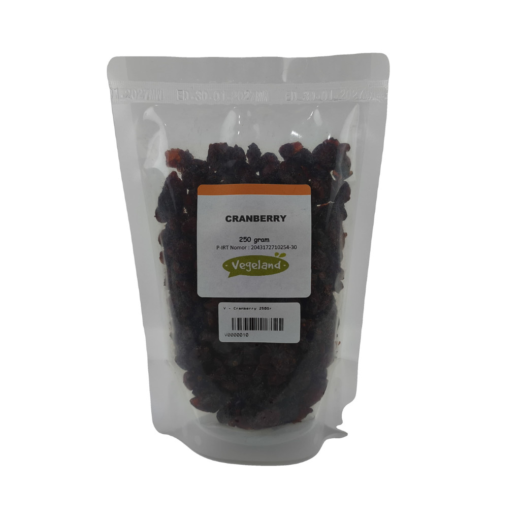 

Vegeland Cranberry 250Gr Buah Cranberry Kering