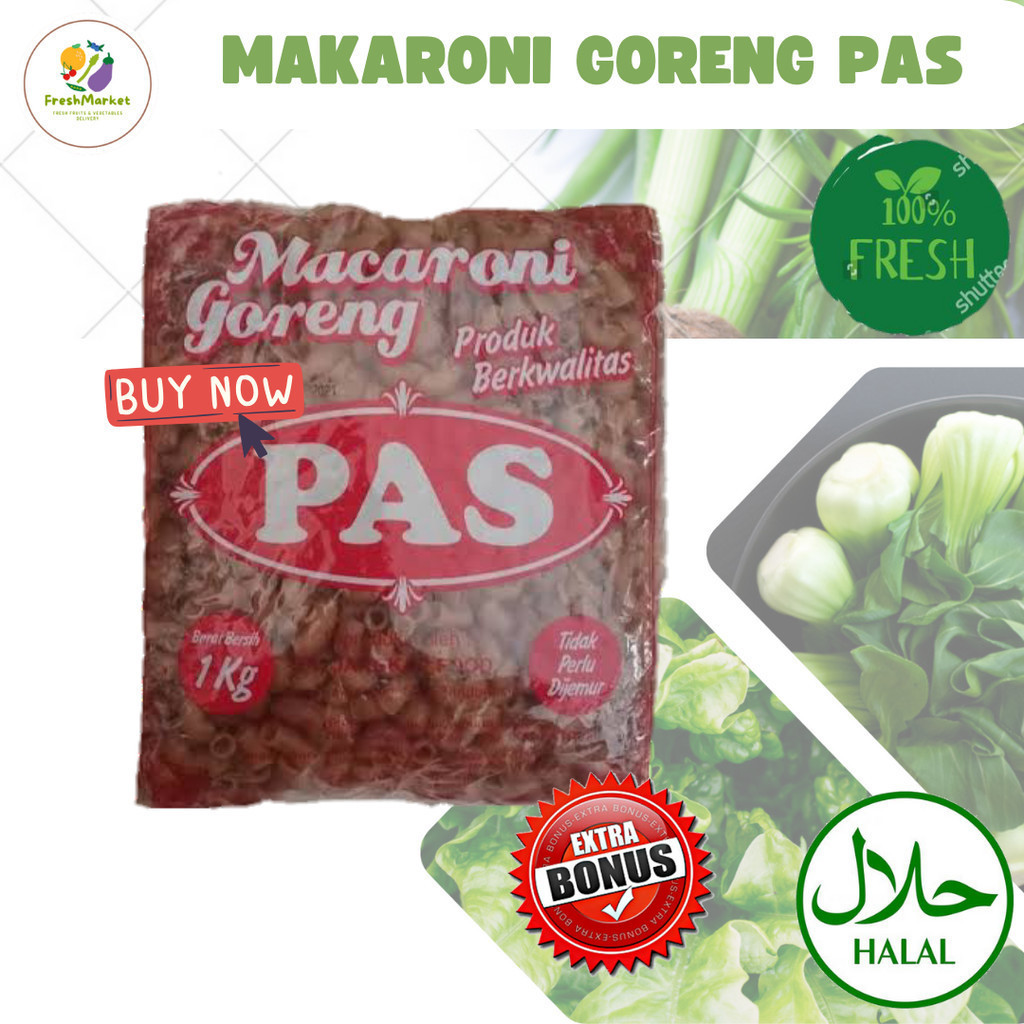 

Makaroni Goreng Pas 1Kg Sayurinstant