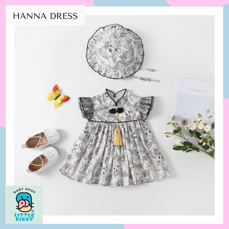 LITTLE KIBBY | HANNA DRESS | GAUN ANAK | DRESS ANAK | CHEONGSAM BAYI | BAJU IMLEK BAYI | BAJU PESTA 
