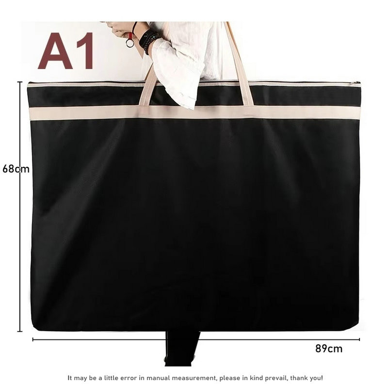 

Large File Bag A1 Paper Organizer Drawings Document Bag Black A1 Zipper Pouch A2 Document Storage Art Portfolio Bag
