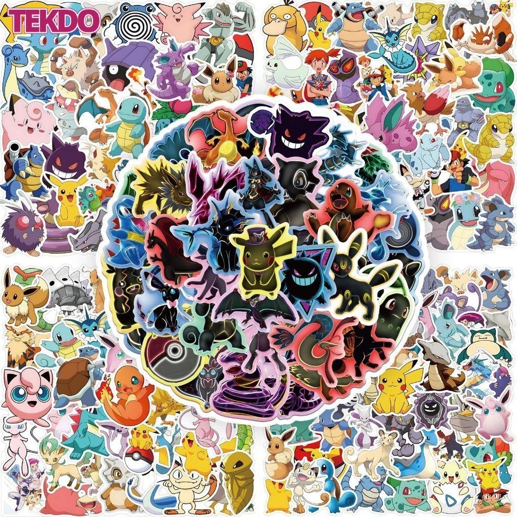 

50/60pcs Kawaii Anime Waterproof PVC Stickers for Cute Cartoon Stickers for iPad Case, Handphone, DIY Scrapbook Journal, Decoration Doodle Art - Waterproof Sticker Sheet