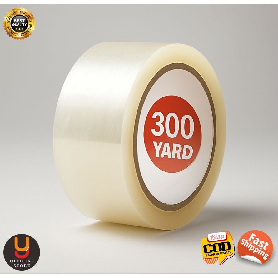 

Clear Tape Lakban OPP Bening 300 Yard 45 mm Isolasi Stationary Tape Packing Kualitas Daimaru Nachi