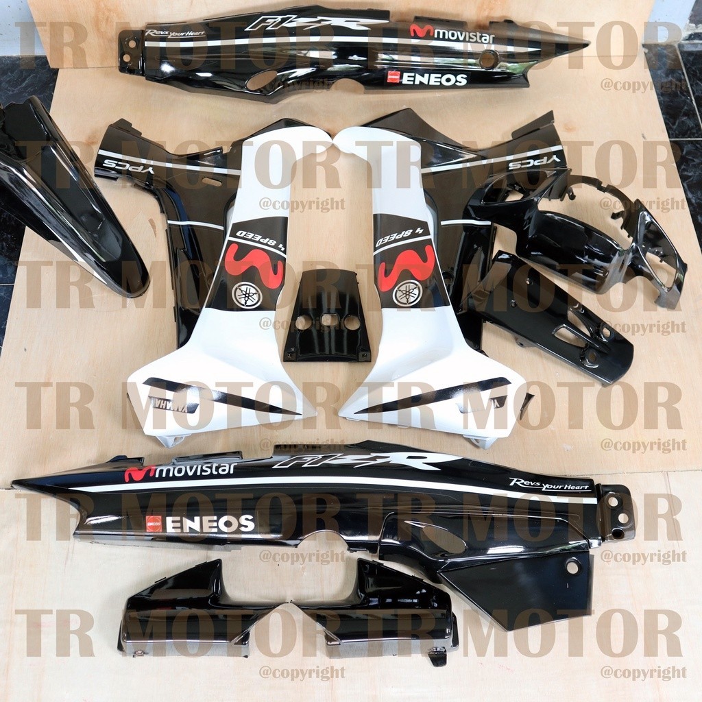 Cover Body Fizr Full Set  Movistar Hitam Full Set Halus Kasar Cover Bodi Yamaha Fiz r