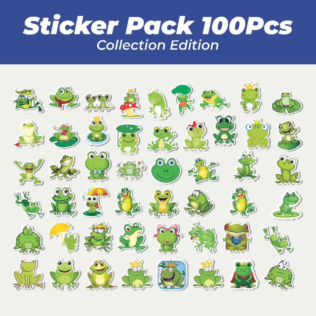 

Hot Stiker Kawaii Frog Series B [Katak] Lucu Anti Air Stikers Berperekat Waterproof Sticker Decal Buat Motor Helm Buku Journal Koper Casing HP Laptop Botol Minum