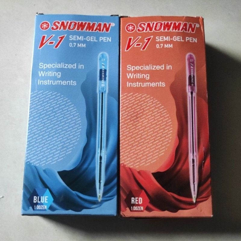 

[ORIGINAL] SNOWMAN V-1 Bolpen/Pulpen/Bollpoint 1Pack Isi 12Pcs