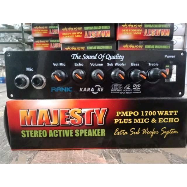 kit power amplifier speaker aktif stereo karaoke plus echo 1700w PMPO majesty - -, - [terlaris]