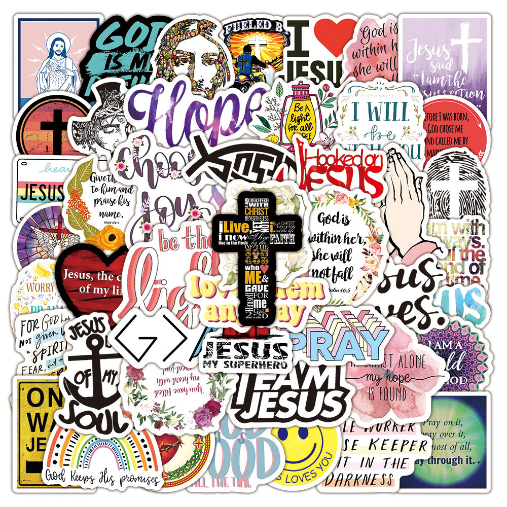 

10/30/50PCS Bible Prayer Phrase Jesus Sticker Graffiti for Laptop Luggage Motorcycle Travel Lucky Faith Sticker Decals Wholesale