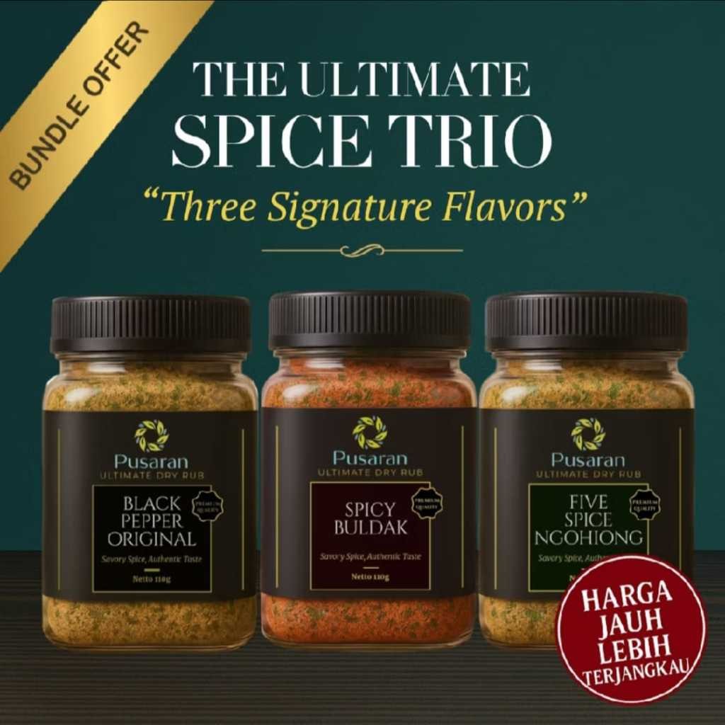 

BUNDLING PUSARAN REMPAH ( SPICY BULDAK KOREA, NGOHIONG, BLACKPEPPER ORIGINAL) 330 gr