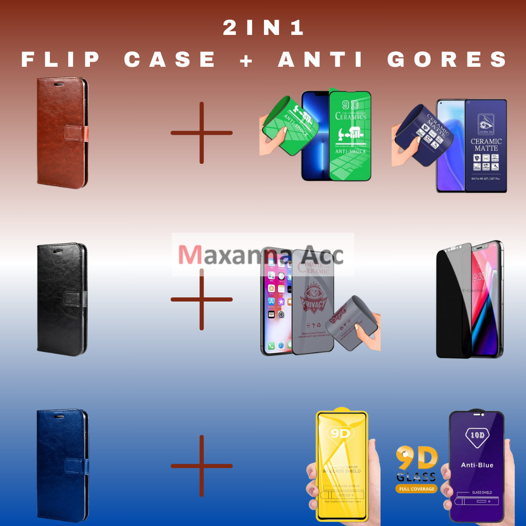 [MAXANNA] [ Xiaomi Redmi Note 10 4G / 10 5G / 10S / 10 Pro 5G ] VISEAON GENUINE LEATHER CASE FLIP ST