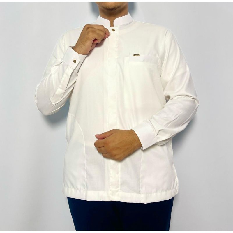 Baju Koko Bahbus Koko Sultan Lengan Manset Kerah Sanghai Koko Ammu Bahbus