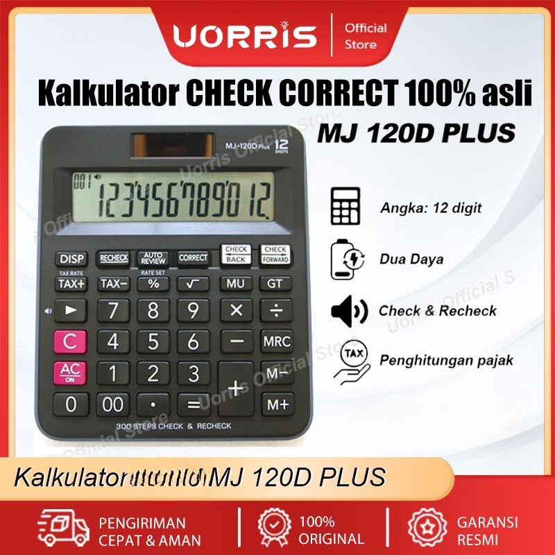 

Kalkulator MJ 120D PLUS CHECK CORRECT Kalkulator Meja Check Correct 100% asli