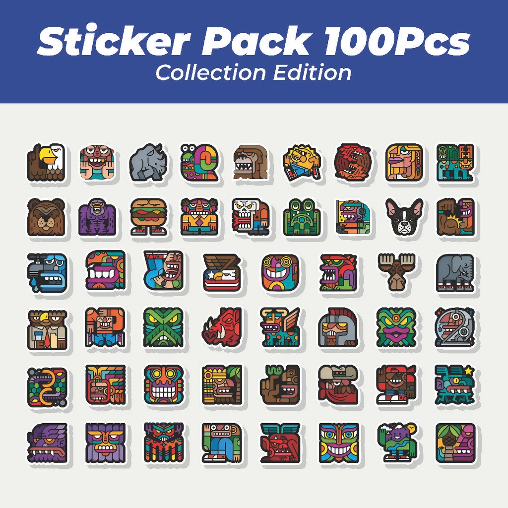 

Hot Stiker Aztec Series 2 Lucu Anti Air Stikers Berperekat Waterproof Sticker Decal Buat Motor Helm Buku Journal Koper Casing HP Laptop Botol Minum