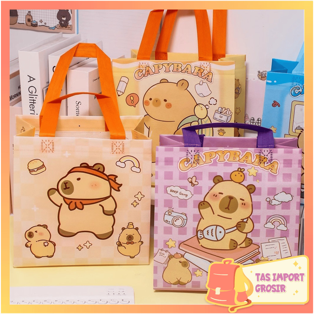

Tas Import - T6680 Tas Hadiah Ulang Tahun / Goodie Bag Souvenir / Tas Kado Anti Air / Goodie Bag Capybara / Tas Souvenir Karakter Lucu