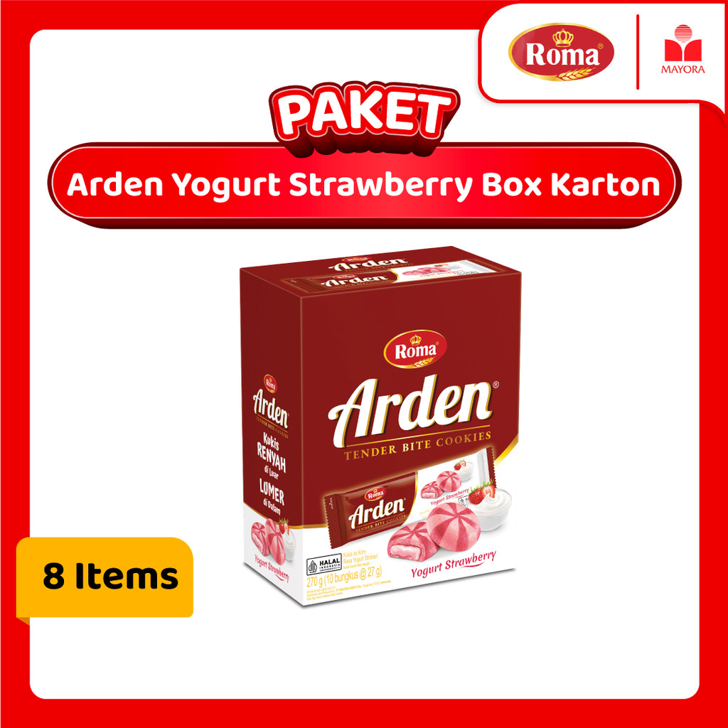 

Paket Roma Biskuit Arden Yogurt Strawberry Box Karton