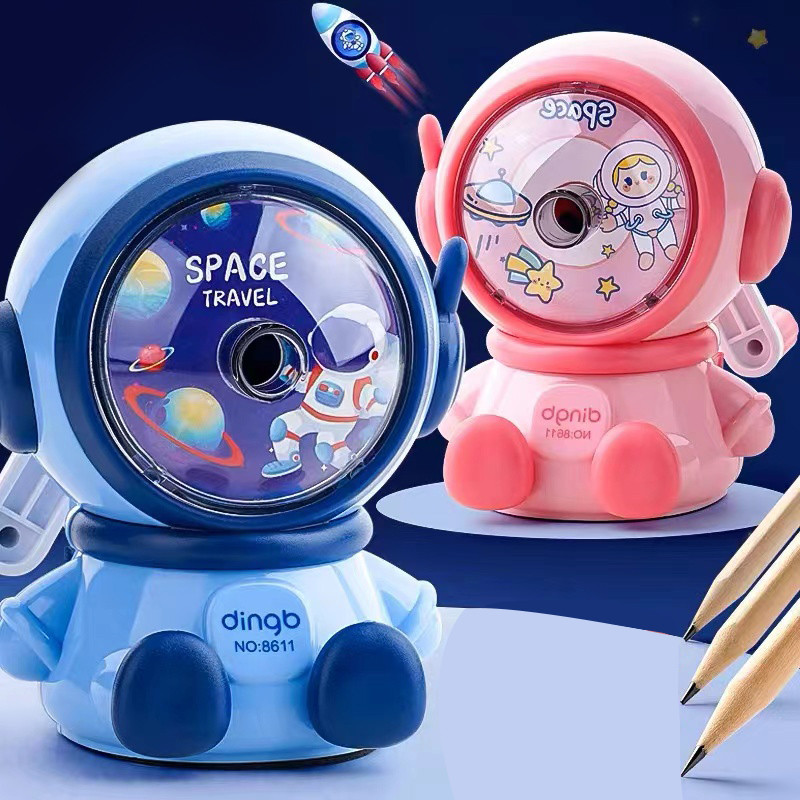

1Pcs Student Cartoon Hand Sharpener Astronaut Shape Sharpener Automatic Pencil Sharpener