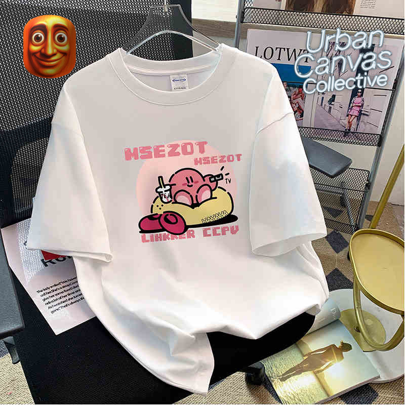 Kaos bermotif Cocok untuk anak laki-laki dan perempuan 2025 T-Shirt Wanita Lengan Pendek - Motif Kar