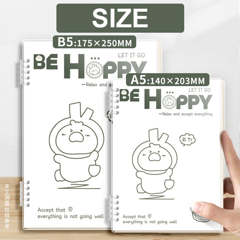 

[Whispers] AKUSA Binder Note A5/B5 Buku Catatan Buku Tulis Study Office Journal Spiral Bening Dapat