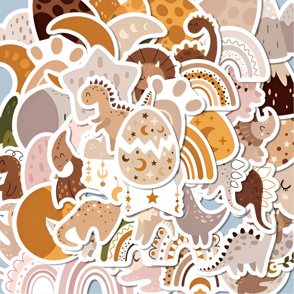 

100PCS Lucu Stiker Small Bohemian Dinosaur Graffiti Stiker Aesthetic Stiker Anti Air Stikers Berperekat Waterproof sticker decal buat Motor Helm Buku Journal Koper Casing HP Laptop Botol Minum Hadiah anak