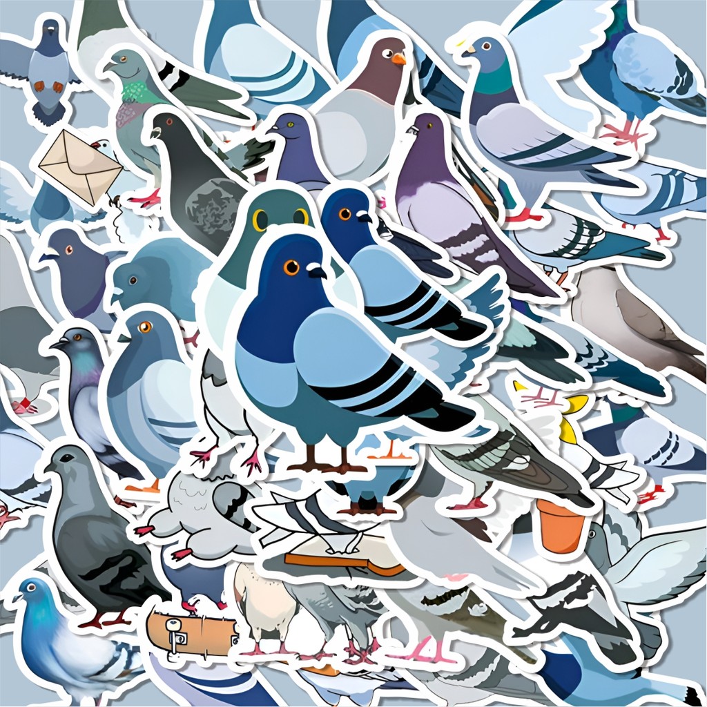 

100PCS Lucu Stiker Cute Pigeon [Merpati yang lucu] Stiker Aesthetic Stiker Anti Air Stikers Berperekat Waterproof sticker decal buat Motor Helm Buku Journal Koper Casing HP Laptop Botol Minum Hadiah anak