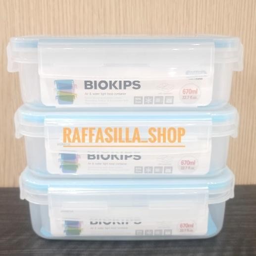 Komax Kotak Makan Sekat Biokips 670ml Persegi Panjang Korea BPAfree