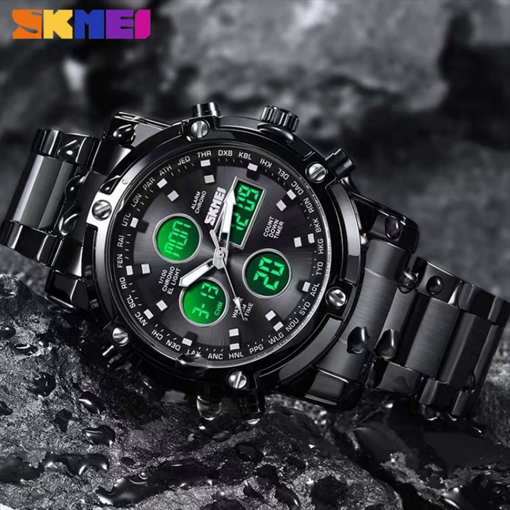 Jam Tangan Pria SKMEI 1389 Stainless Steel SKMEI Original  (skmei_fashionwatch.id)