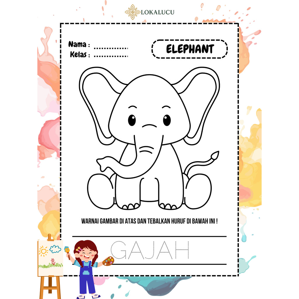 

50 Lembar Menggambar dan Mewarnai Anak – Edukasi Visual Seru di Rumah Tema Buah