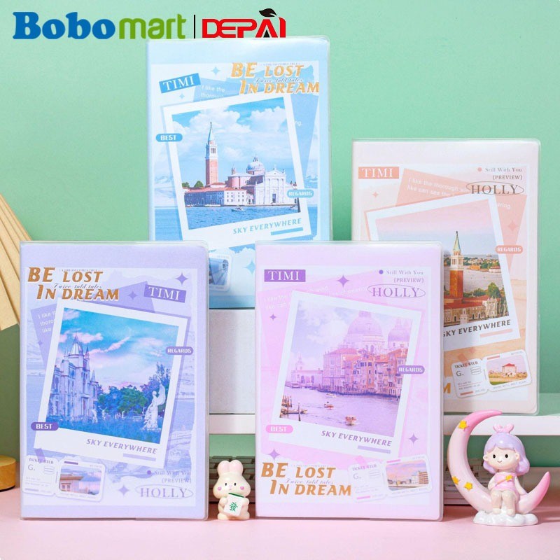 

BOBOMART 1 PCS Notebook A5 Depai A5-DP84 120 Lembar, Motif Karakter, Cover Mika