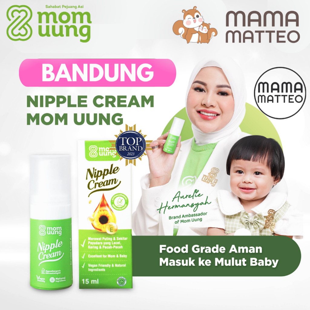 MOM UUNG Nipple Cream 15ml / Krim Puting Salep Lecet Ibu Menyusui / MOM UUNG BANDUNG Terlaris