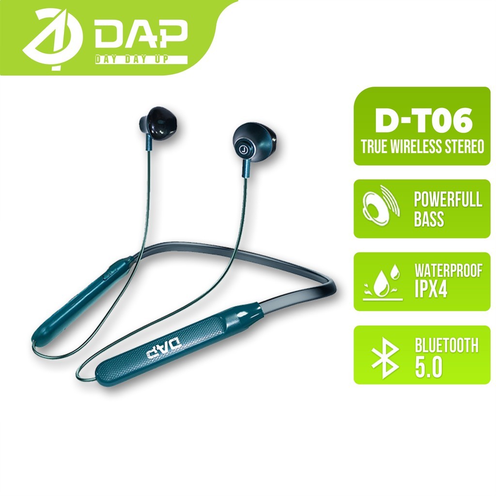 DAP Era Sport Earphone Wireless Bluetooth Earphone Neckband Stereo WaterProof IPX4 D-T06