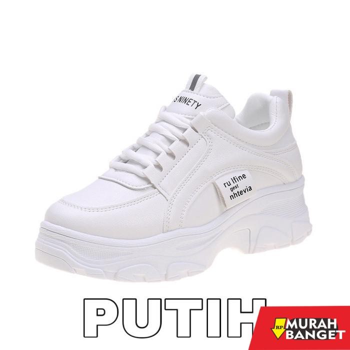 Sepatu Casual Sport Putih Cewek Sepatu Kasual Wanita Sneakers S15 Fullwhite Casual Shoes Hitam Cewek