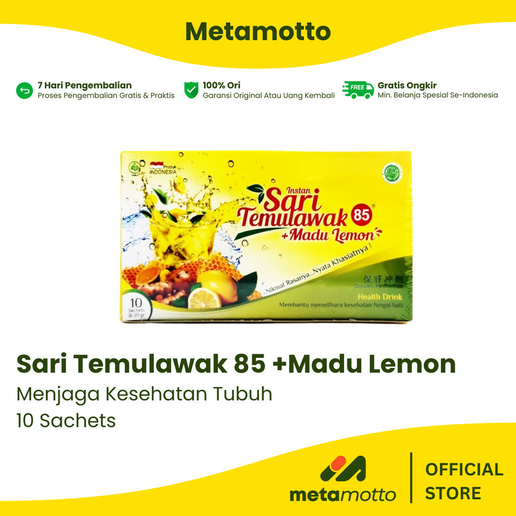 

Sari Temulawak 85 Instan Plus Madu Lemon - Menjaga Kesehatan Tubuh CDK - Metamotto Karya
