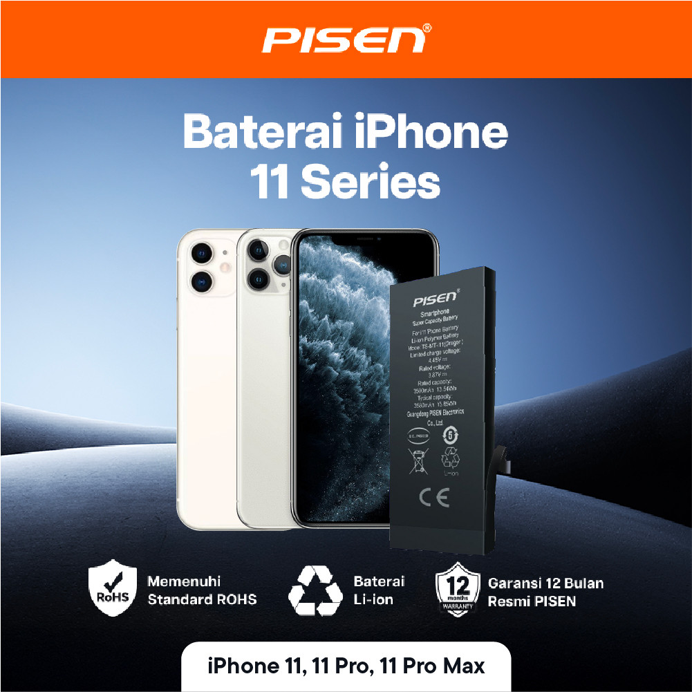 PISEN Baterai Iphone 11 Series Mobile Phone built-in battery Original Quality