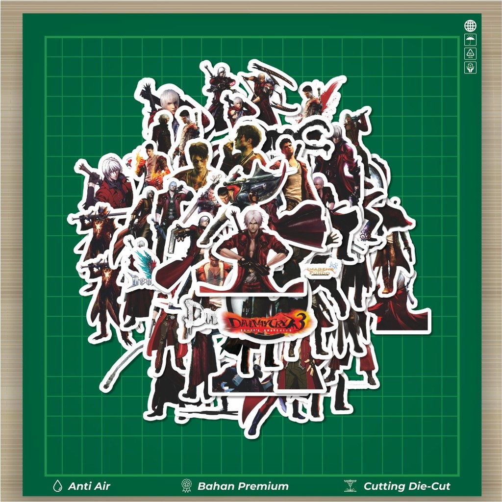 

HOT 50 PCS STIKER Stiker Video Game Series Devil May Cry Character Dante Stiker Fashion Cars Decal Dingin Kartu Album Custom Vinyl Anti Air- Sticker Aesthetic Buku Journal Koper Casing HP Tablet Laptop Helm Motor Botol Minum