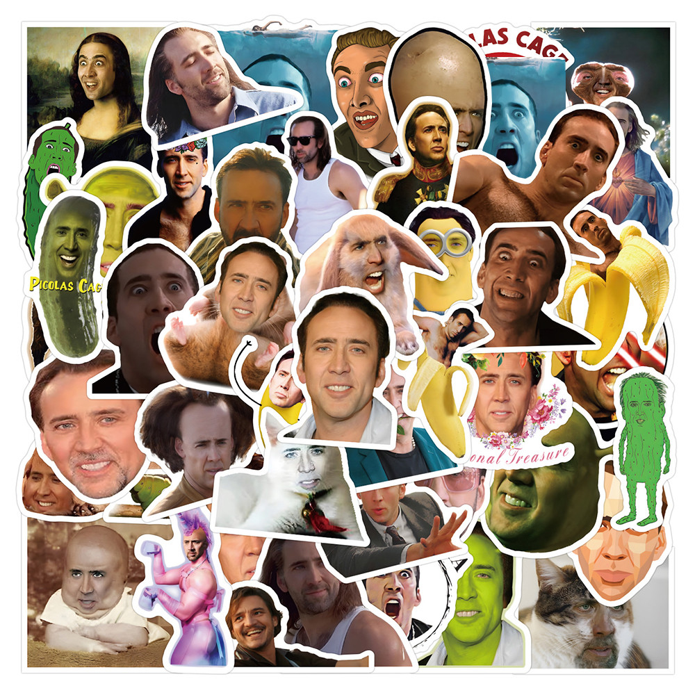 

10/30/50PCS Funny Meme Stickers Nicolas Cage Cartoon Decals Decoration DIY Notebook Phone Bike Motorcycle Bicycle Waterproof Toy