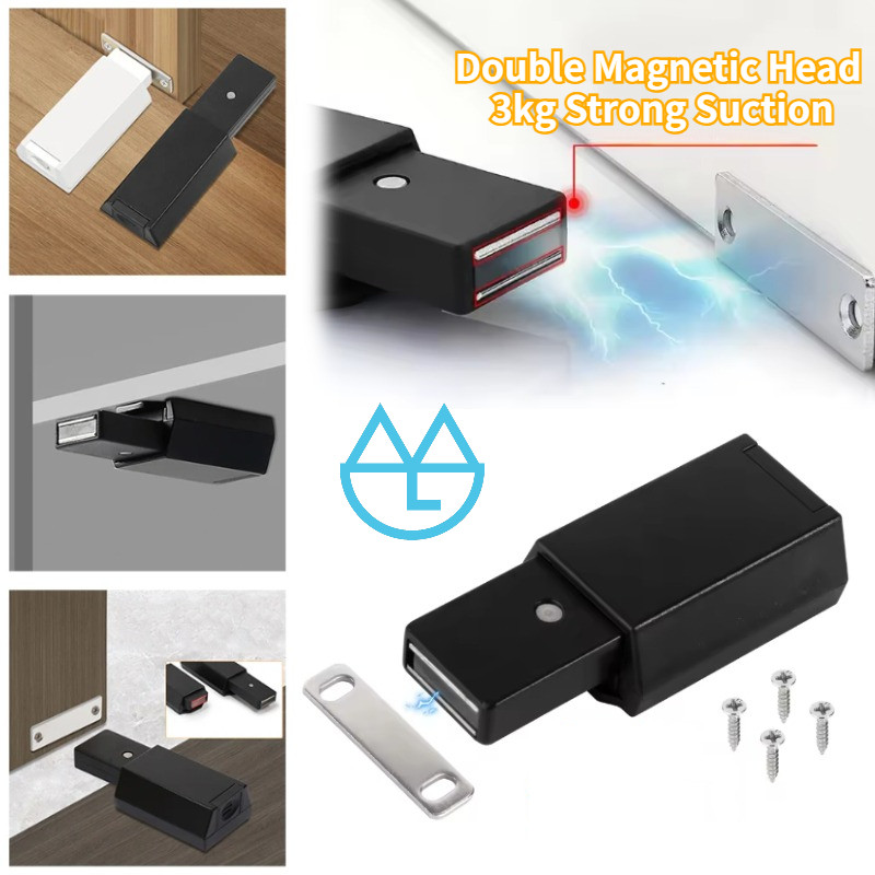 Magnet Pintu Lemari Magnet Pintu Sliding Magnetic Door Closer Magnet Plat Kuat Penutup Pintu Lurus
