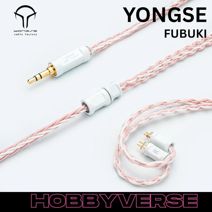 YONGSE FUBUKI 6N High Quality 8 Strands Silver Plated Single Crystal Copper Earphone cable - 4.4mm