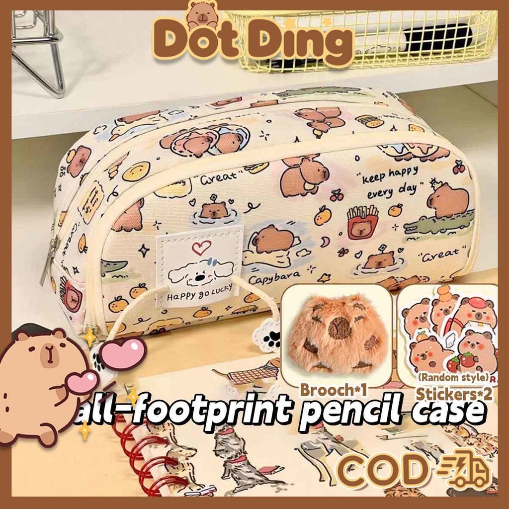 

[DOTDING] Kapibala Series Tempat Pensil Ins Cartoon Kotak Pensil Kapasitas Besar Kapas Makeup Bag Penyimpanan Siswa Pensil Kasus Perlengkapan Kantor Sekolah