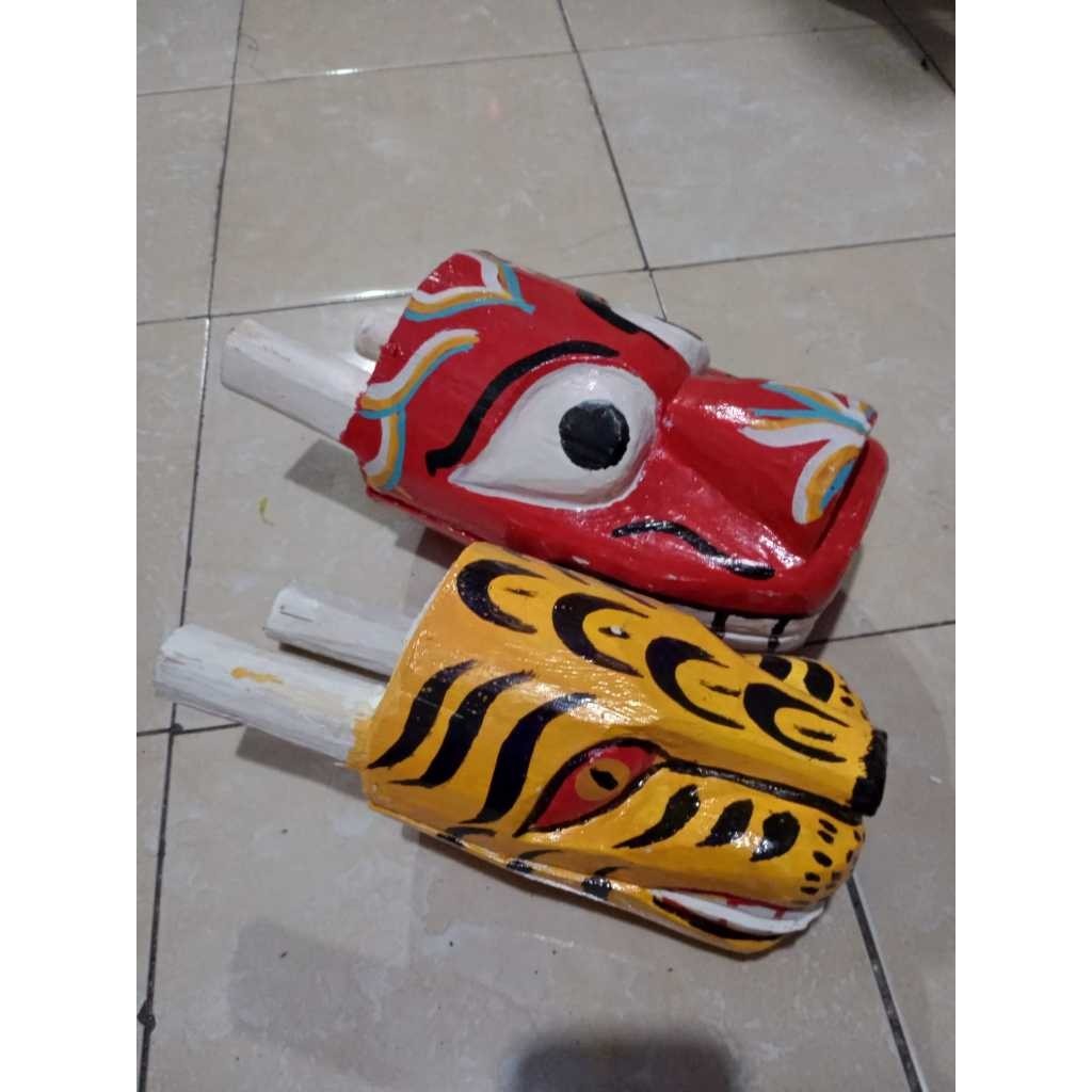 

Barongan Kepruk Banteng Harimau Kepala Barongan Jaranan Barong Reog Devil Kesurupan Bisa Mangap untuk usia 2-6 tahun #n6