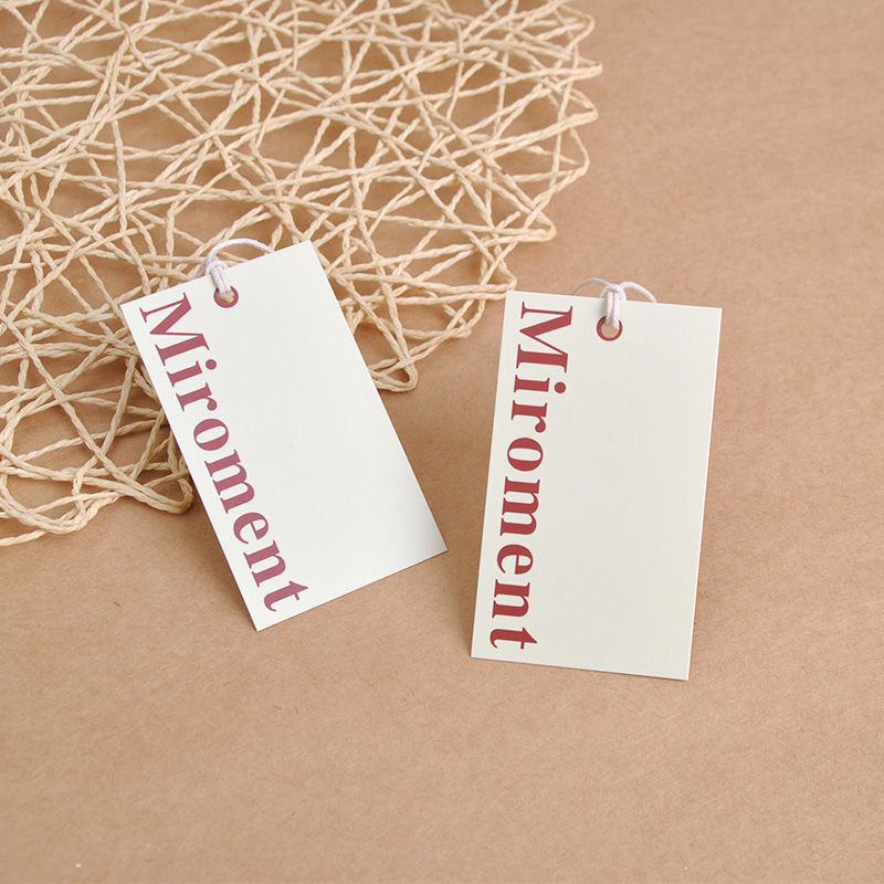 

Custom Logo Garment Hang Tags - Personalized Kraft Paper Labels for Clothing with Printing (100/200/500pcs) - Private Brand Tags