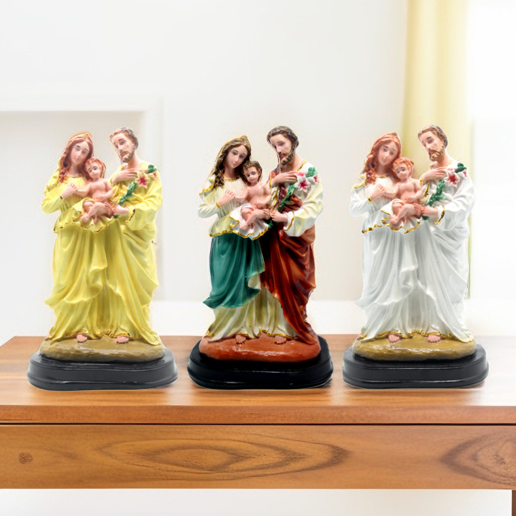 PATUNG KELUARGA KUDUS 25 CM (GENDONG) / PATUNG YESUS MARIA YOSEP / PATUNG ROHANI / KELUARGA KUDUS KA