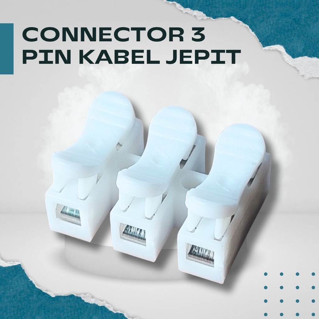 Connector 3 Pin Kabel Jepit – Penyambung Kabel 3 Wire Berkualitas