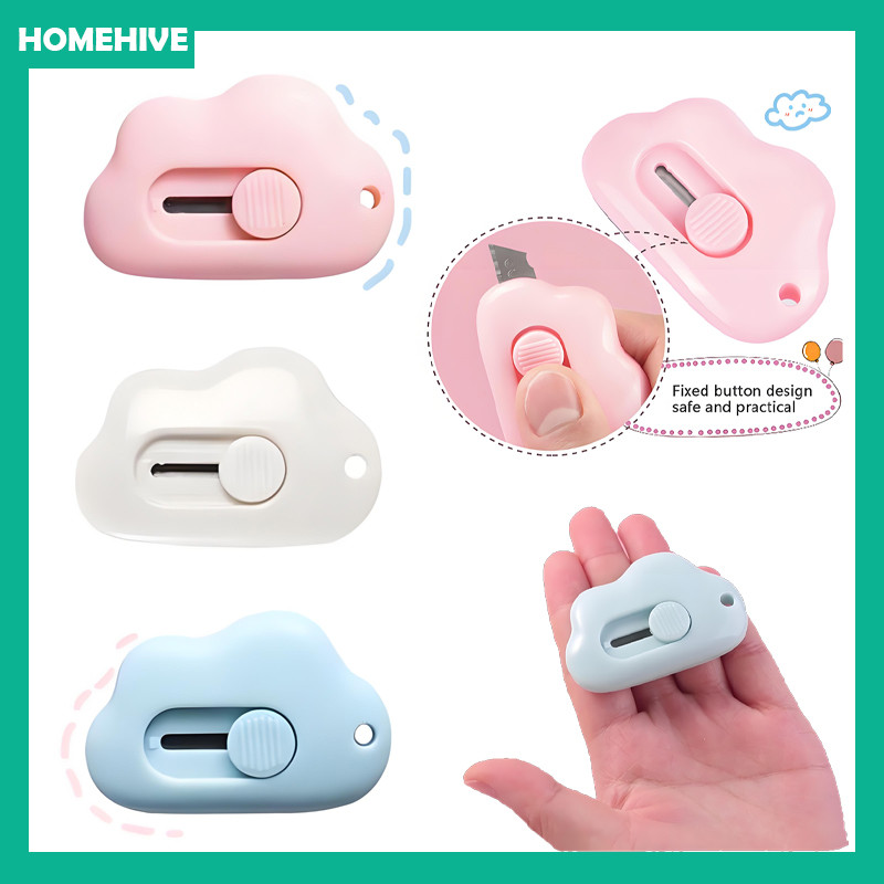 

Cloud Shape Sliding Knife Kecil Lucu Cuter / Karakter Lucu Pisau Cutter Awan Mini / Cutter Mini Pisau Kecil Bentuk Awan / Travel Cutter