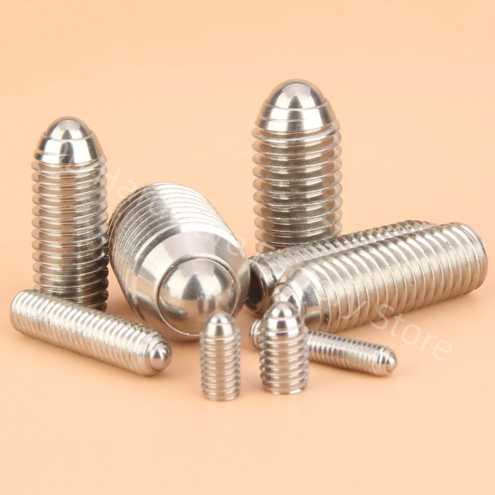 QB414-SS M3/M4/M5/M6 Stainless Steel Hex Socket Allen Positioning Spring Ball Plunger Screw Bolt