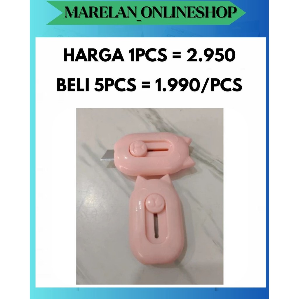 

MOS CUTTER MINI PISAU PEMOTONG KERTAS MINI SILET PORTABLE BENTUK KUCING CAT PRAKTIS