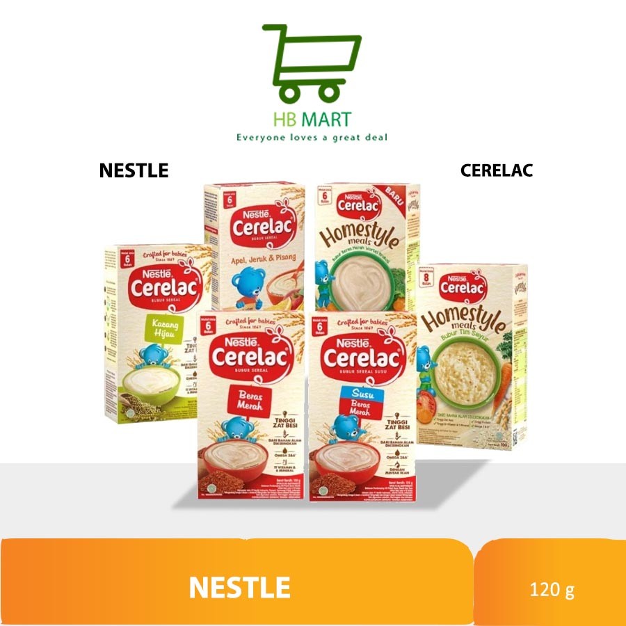 NESTLE CERELAC BUBUR BAYI / nestle homestyle bubur mpasi 6 bulan 120g / 8+ BUBUR TIM CERELAC