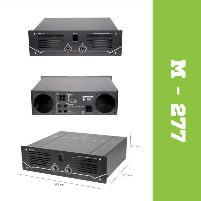 Box Power Amplifier M-277 M 277 BELL Casing Kosongan 10A 10 A