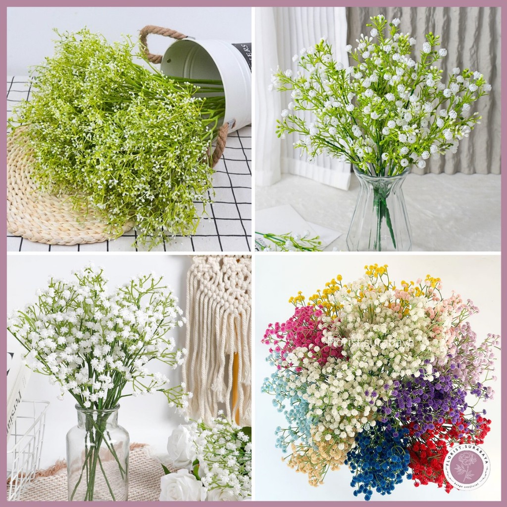 Bunga Pemanis Baby Breath Nanas Menik Bunga Pikok Pemanis Imitasi Buket Bunga Gypshophila Artificial