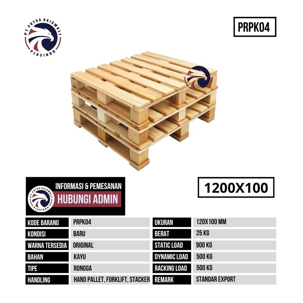 

Pallet Kayu Baru Ukuran 1000x1200 mm - PRPK04 - Original